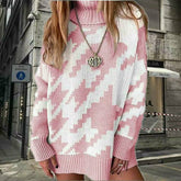 Casual Knitted Printed Sweater